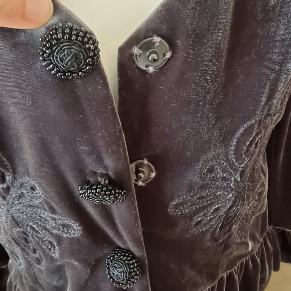 Odd Molly Embroidered Velvet Jacket size 1 (Small) - Picture 6 of 10